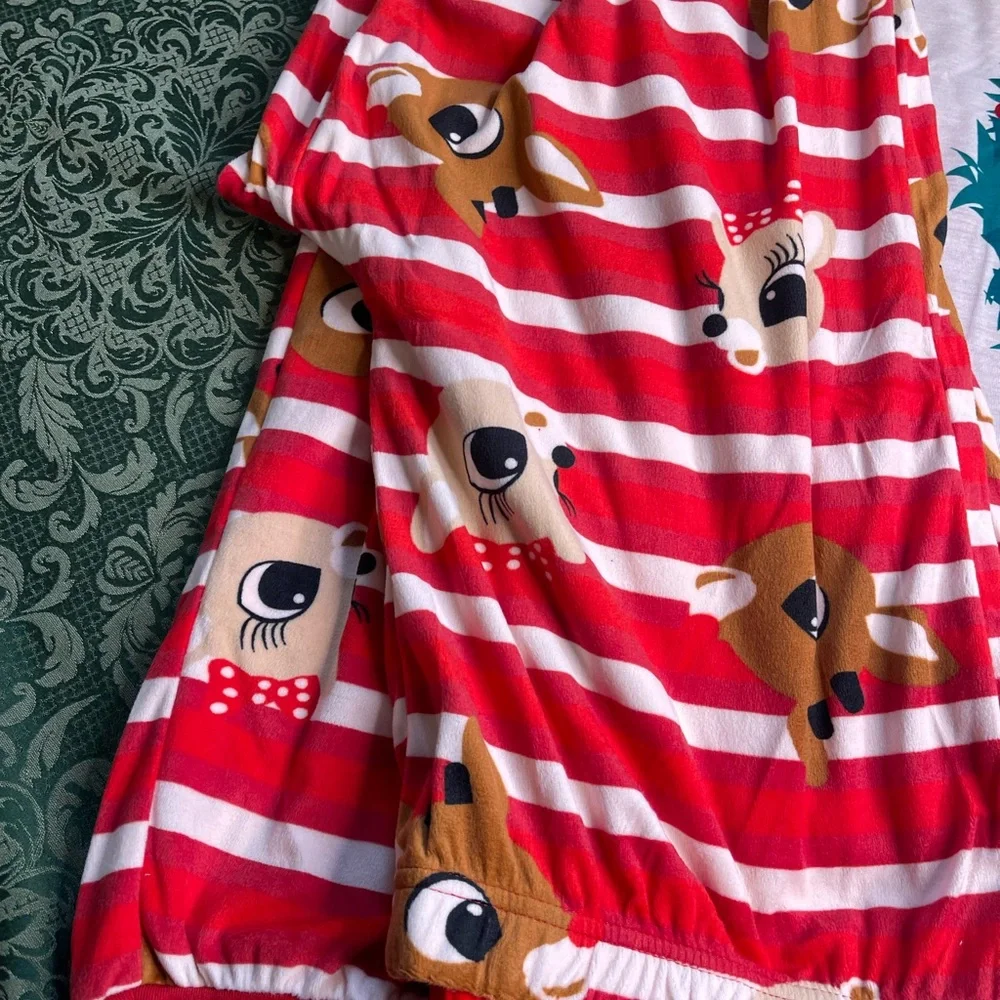 NWT LT Rudolph red nosed reindeer christmas matching family pajamas mens TALL - Picture 4 of 8